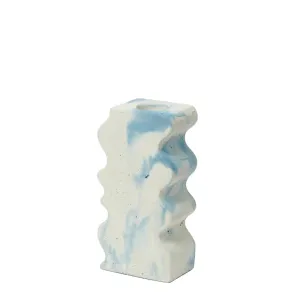 Smith & Goat Wiggle Vase Blue / White