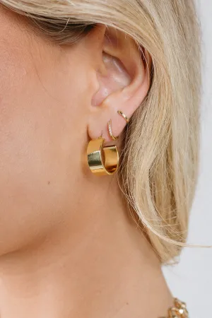 Solid Gold Hoops