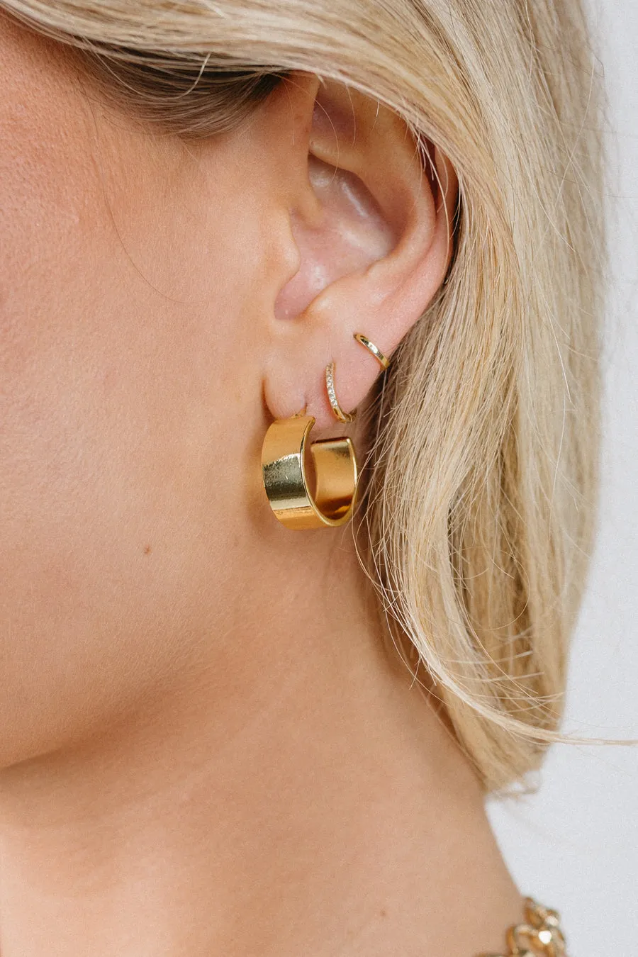 Solid Gold Hoops