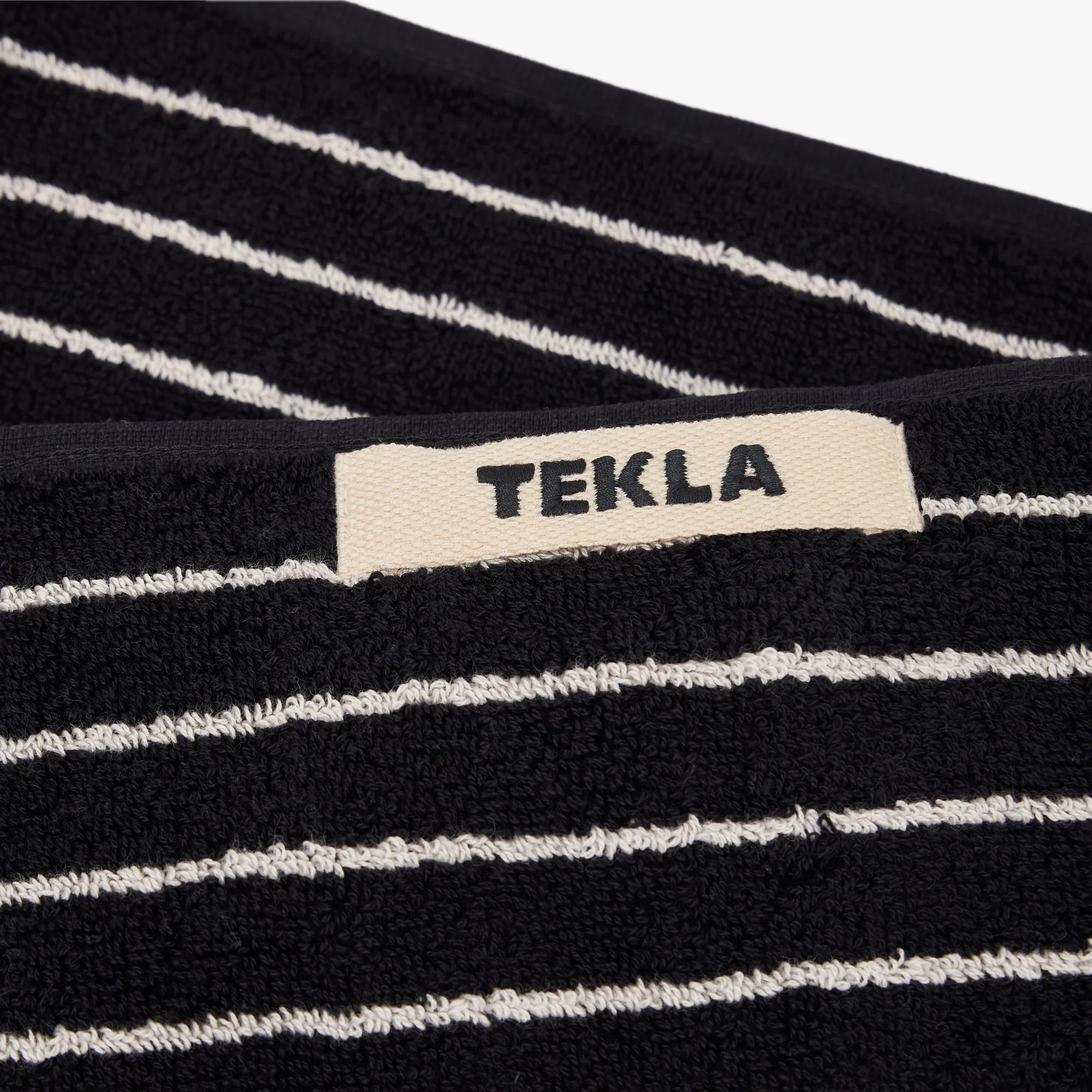 Tekla Bath Towel / Black Stripes