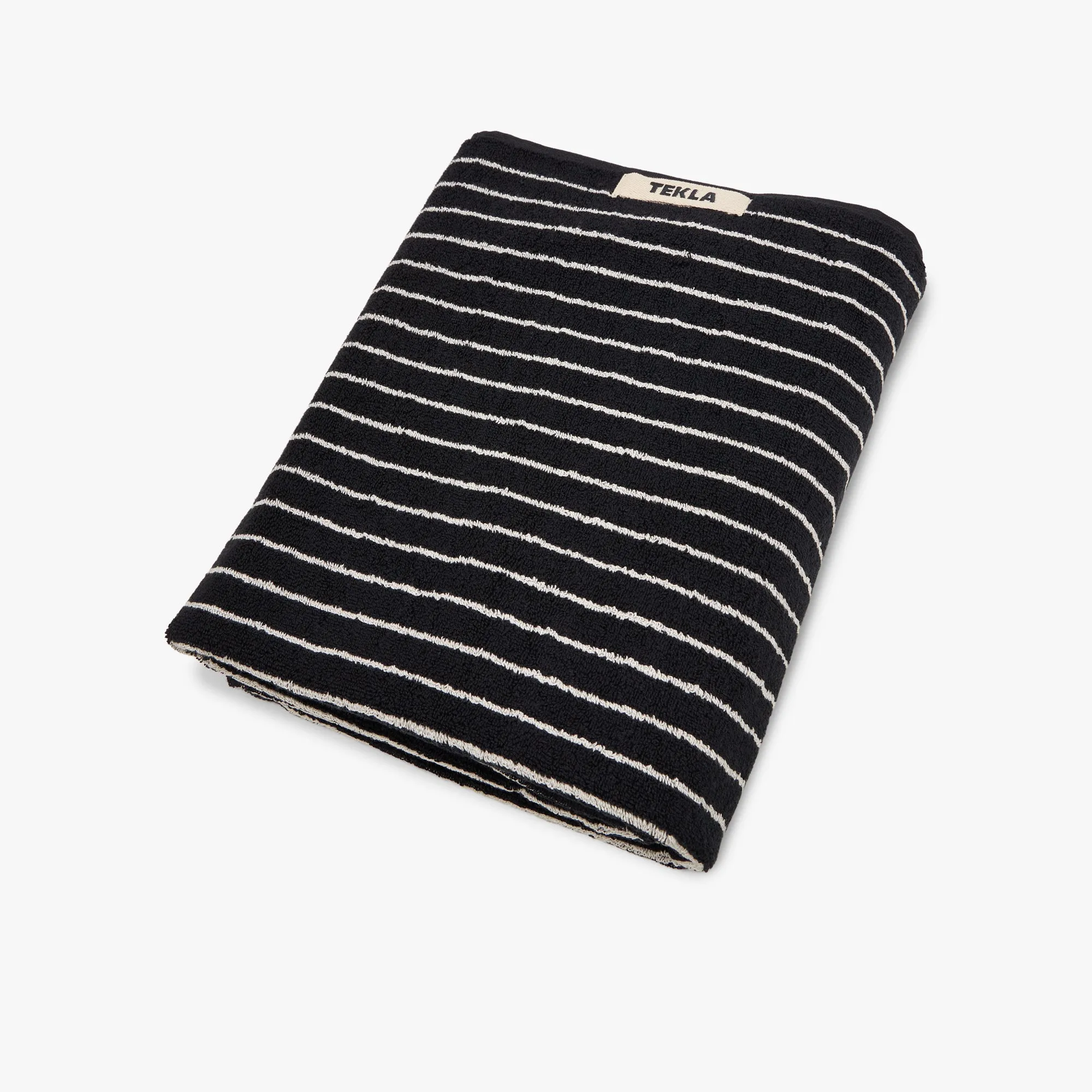 Tekla Bath Towel / Black Stripes