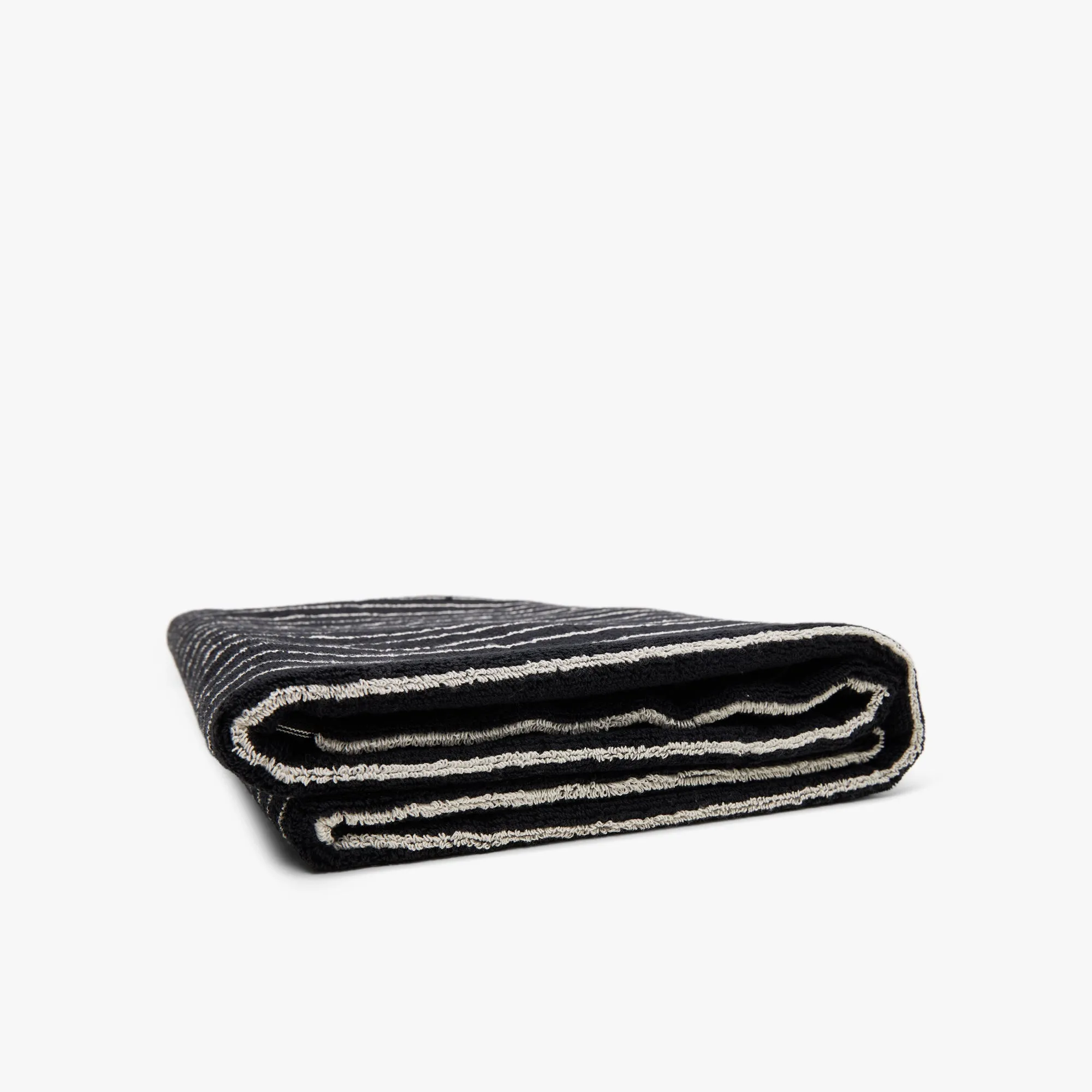 Tekla Bath Towel / Black Stripes
