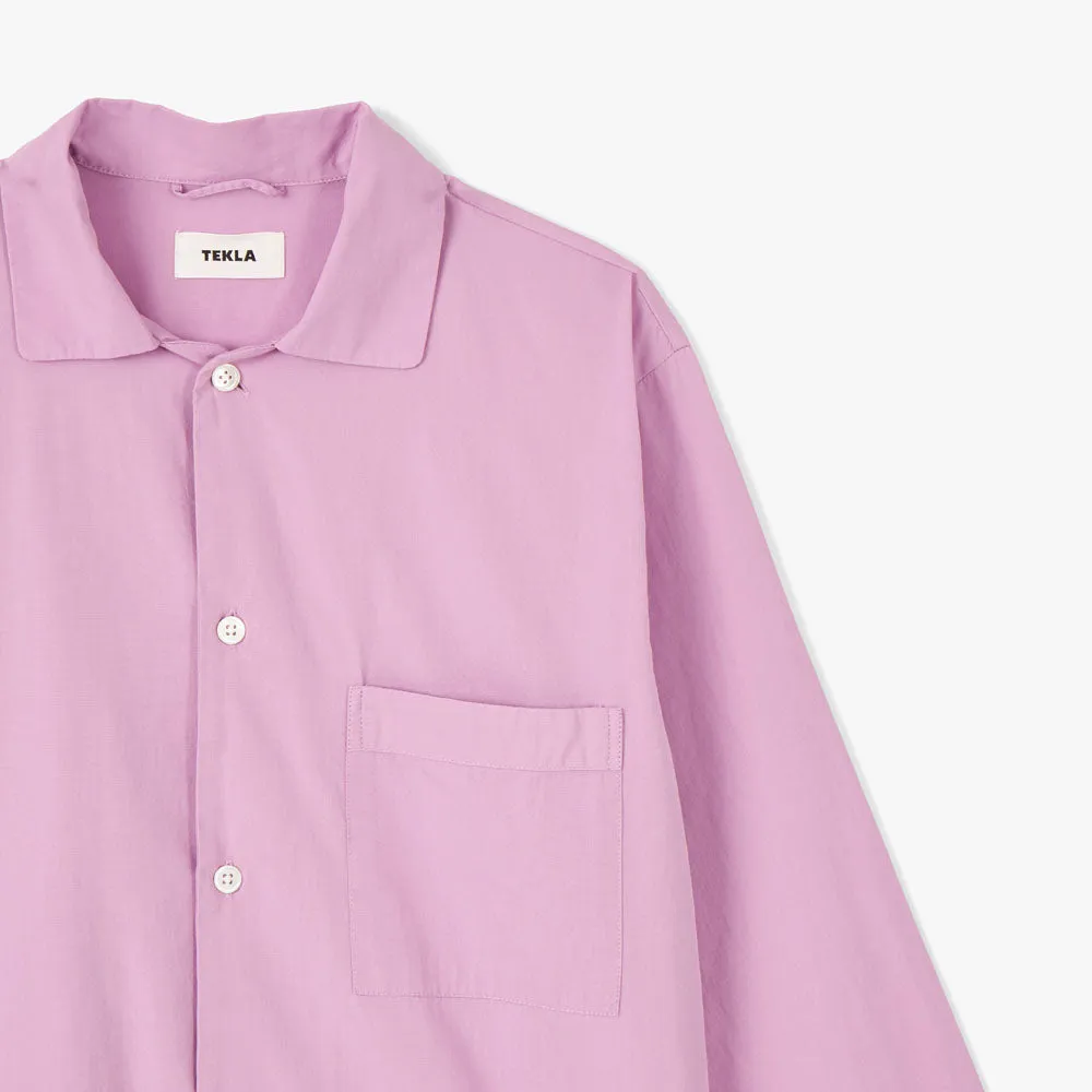 Tekla Poplin Long Sleeve Shirt / Purple Pink
