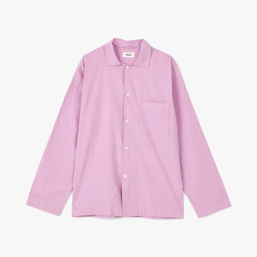 Tekla Poplin Long Sleeve Shirt / Purple Pink