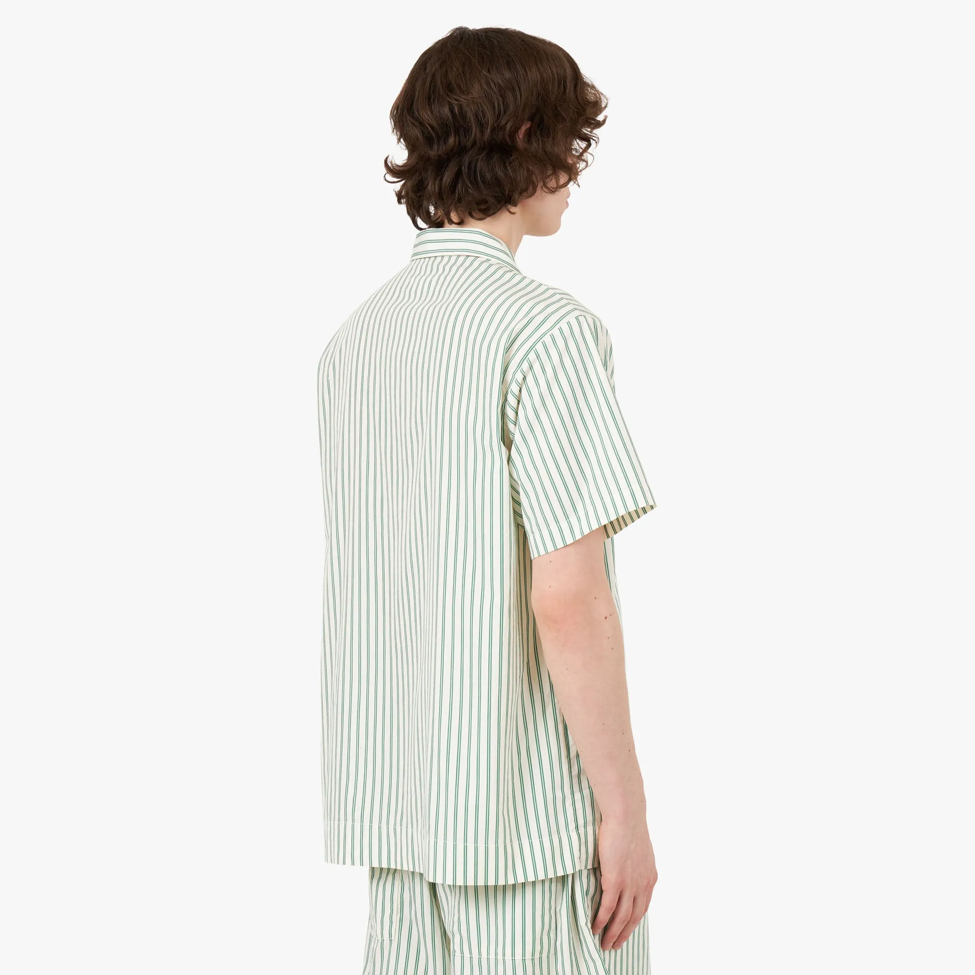 Tekla Poplin Short Sleeve Shirt / Clover Stripes