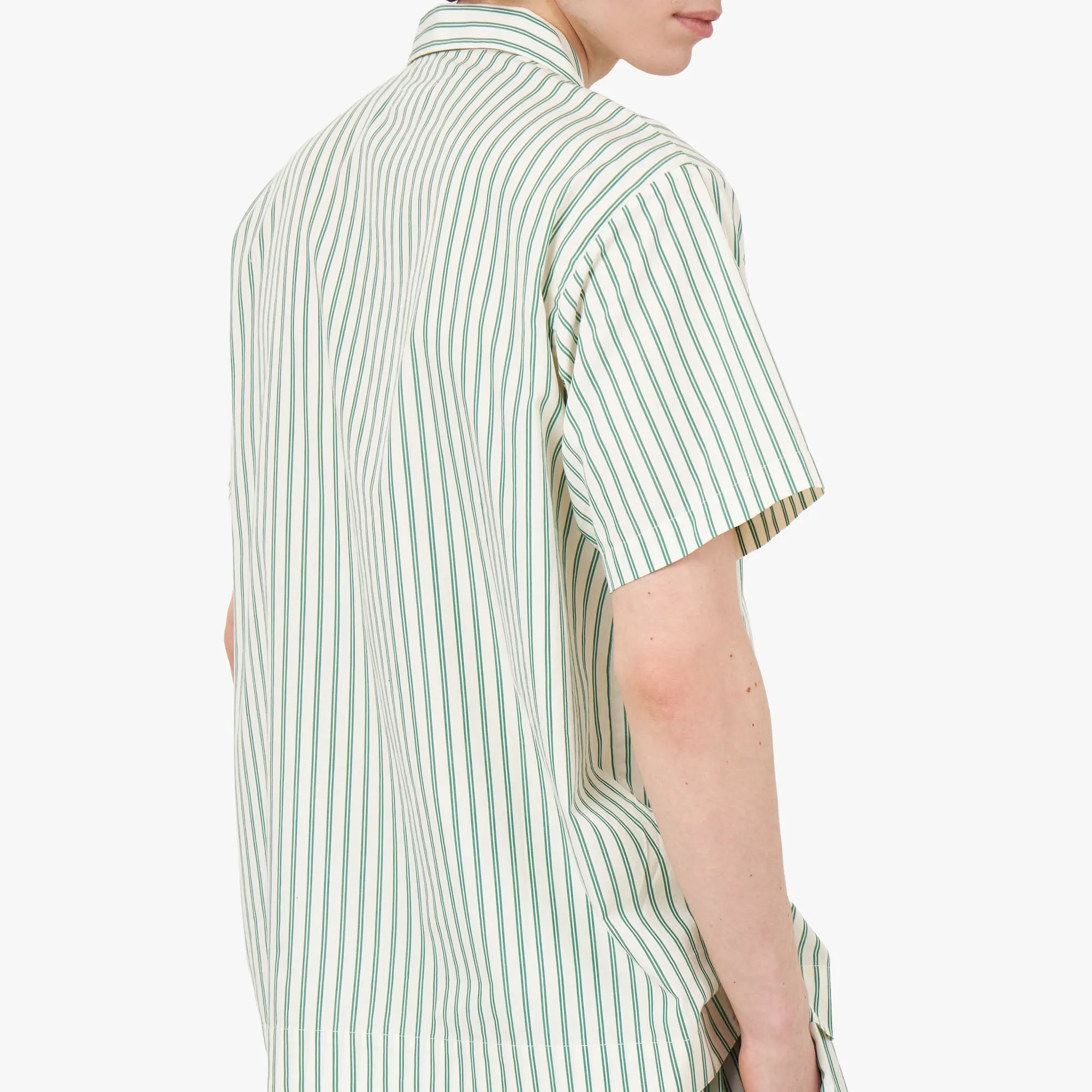 Tekla Poplin Short Sleeve Shirt / Clover Stripes