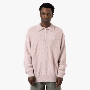 thisisneverthat SCT-Logo Shaggy Knit Polo / Pink