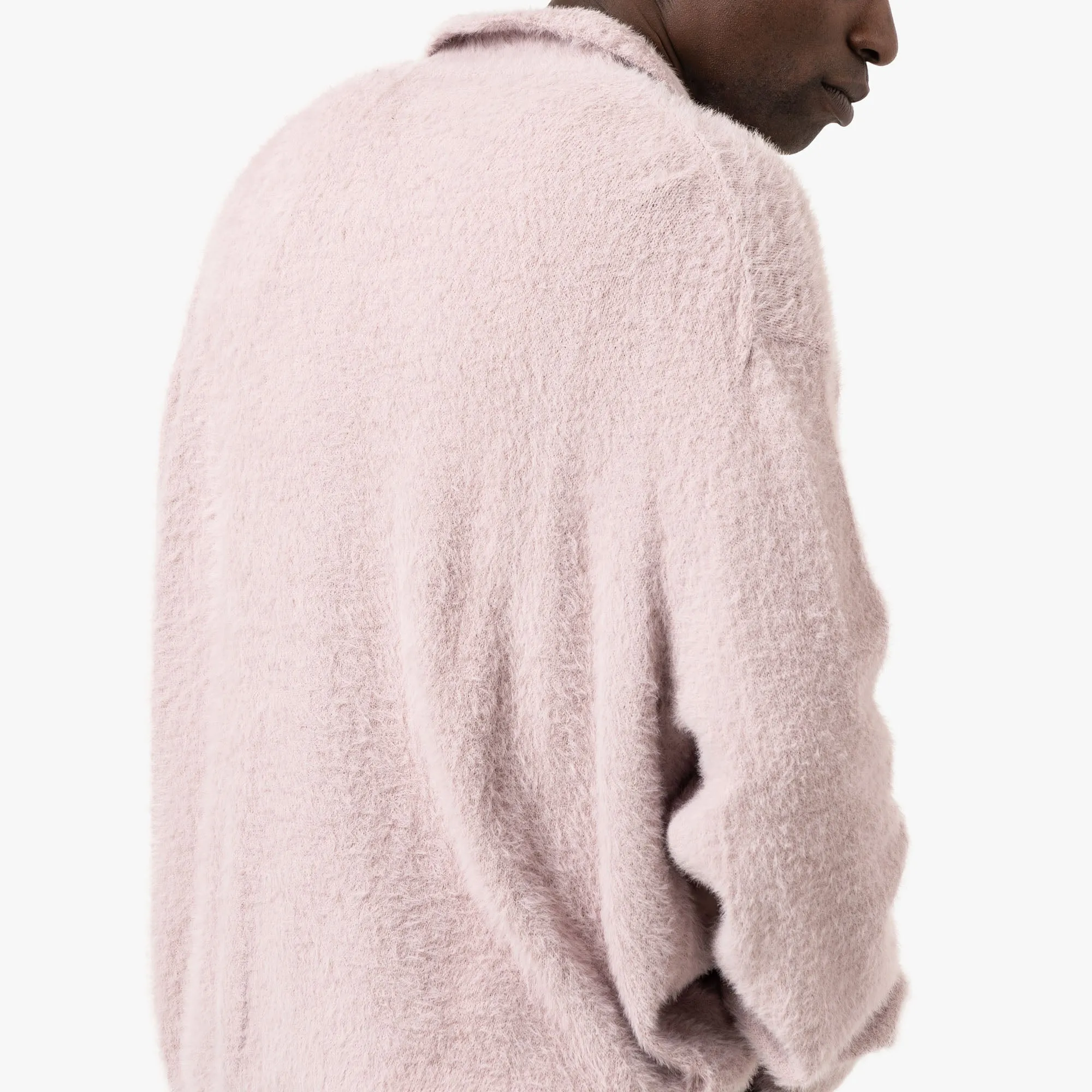 thisisneverthat SCT-Logo Shaggy Knit Polo / Pink
