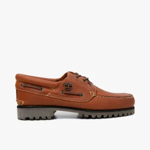 Timberland Authentic 3-Eye Boat Shoe / Orange Full Grain
