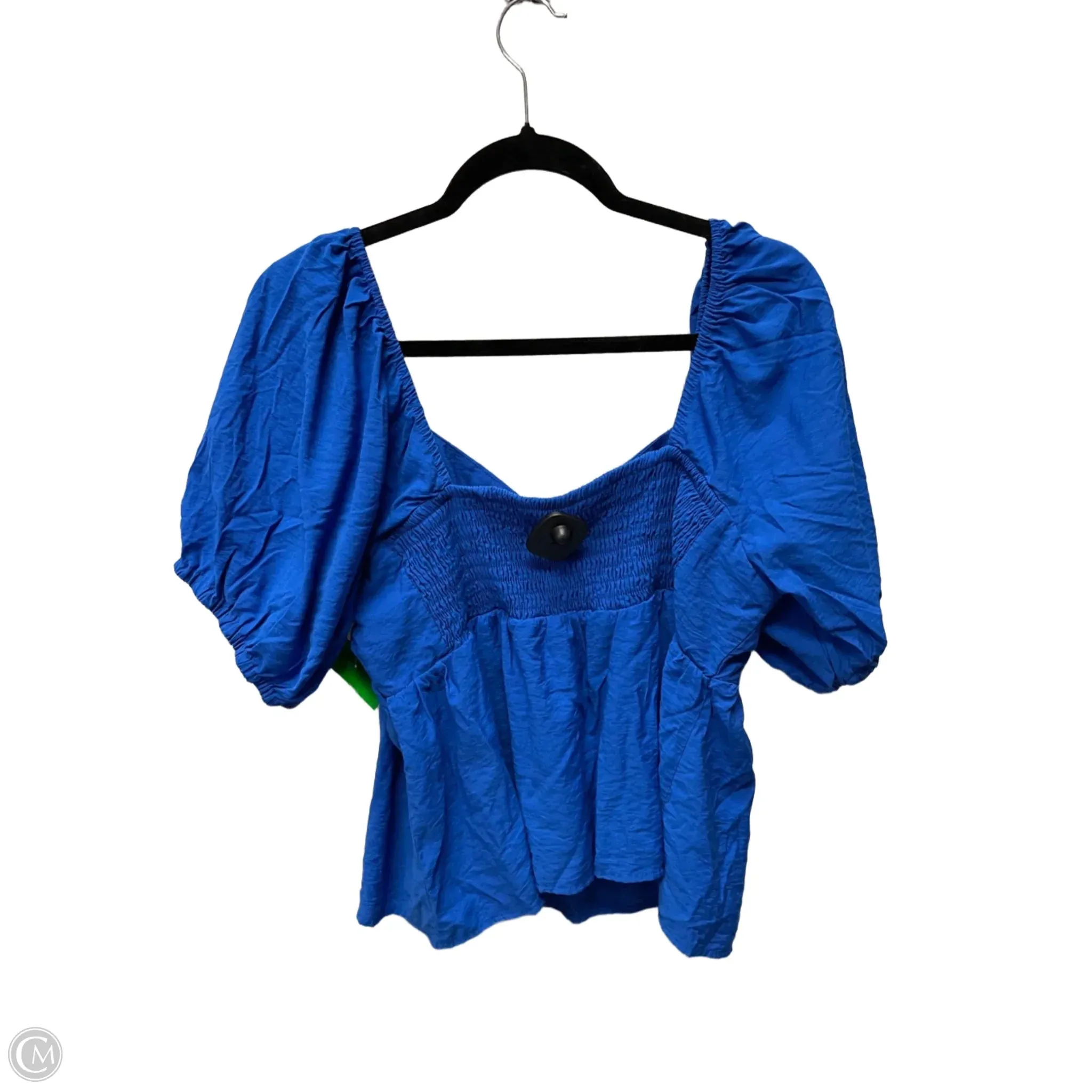 Top Short Sleeve By Nine West Apparel In Blue, Size: 1x