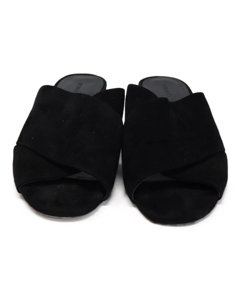 Vince Black Suede Slides sz 10