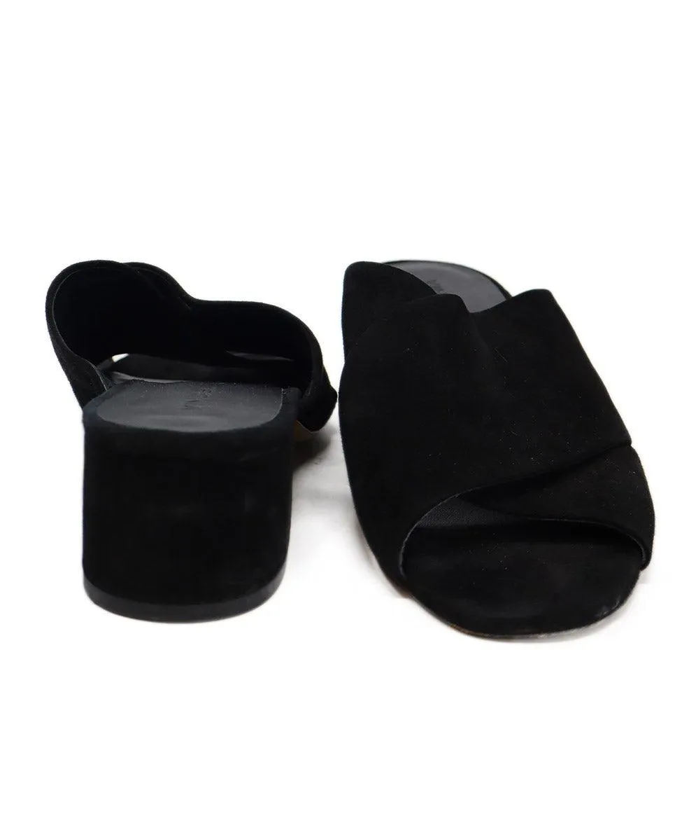 Vince Black Suede Slides sz 10